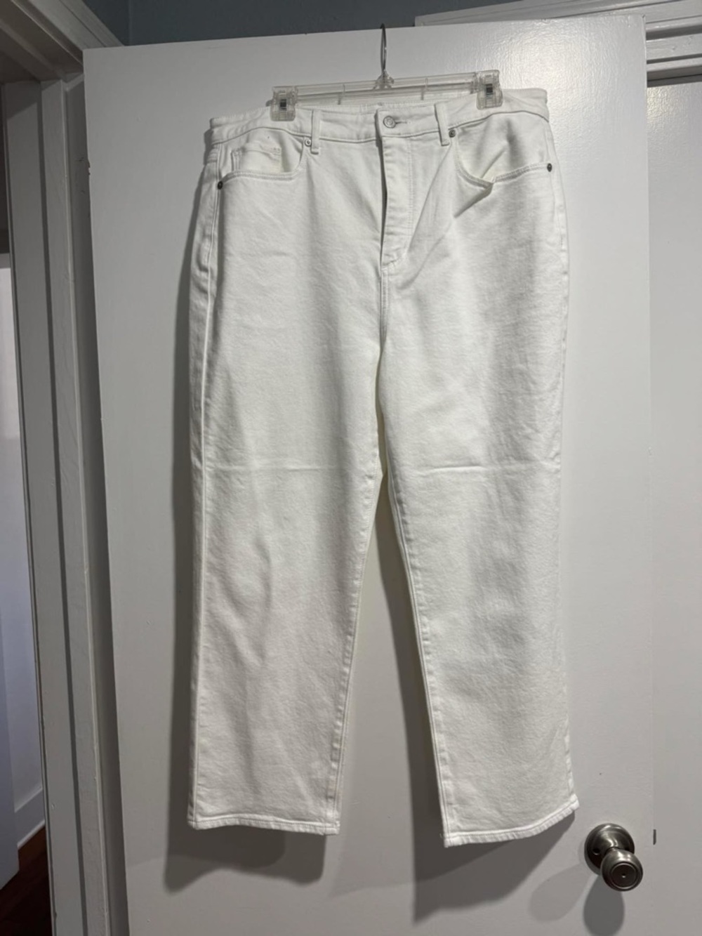LOFT White Straight-Leg Jeans